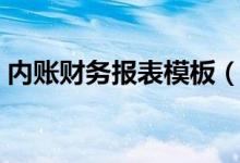 内账财务报表模板（内账的财务报表怎么做）