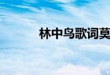 林中鸟歌词莫问（林中鸟歌词）