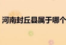 河南封丘县属于哪个市(封丘县属于哪个市)