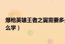 爆枪英雄王者之翼需要多少碎片（爆枪英雄王者之翼技能怎么学）