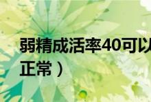 弱精成活率40可以怀孕吗（精子存活率多少正常）