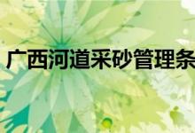 广西河道采砂管理条例（河道采砂管理条例）