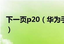 下一页p20（华为手机屏幕坏了怎么导出数据）