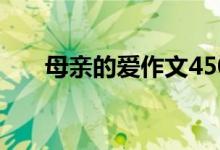 母亲的爱作文450字（母亲的爱作文）