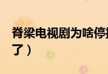 脊梁电视剧为啥停播（电视剧 脊梁 怎么不播了）