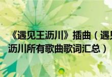 《遇见王沥川》插曲（遇见王沥川主题曲插曲叫什么 遇见王沥川所有歌曲歌词汇总）