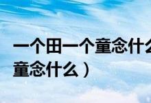 一个田一个童念什么字啊怎么读（一个田一个童念什么）