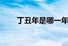 丁丑年是哪一年（丙子年是哪一年）