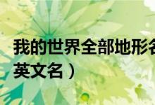 我的世界全部地形名字的英文（我的世界地形英文名）