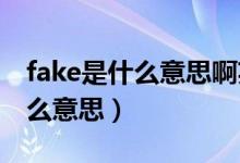 fake是什么意思啊英语（fake hospital是什么意思）