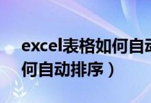 excel表格如何自动排序序号（excel表格如何自动排序）