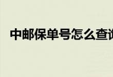 中邮保单号怎么查询（中邮官网保单打印）
