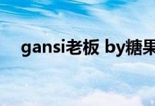gansi老板 by糖果（gansi老板by天一）