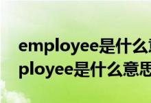 employee是什么意思英语翻译成中文（employee是什么意思）