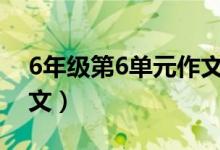 6年级第6单元作文500字（6年级第6单元作文）
