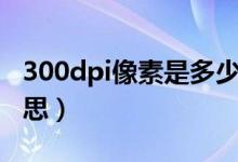 300dpi像素是多少×多少（图片dpi是什么意思）