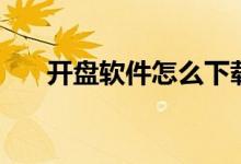 开盘软件怎么下载（开盘啦电脑安装）