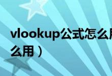 vlookup公式怎么用详细步骤（vlook公式怎么用）