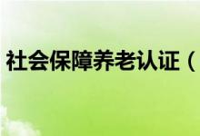 社会保障养老认证（社保养老身份认证入口）