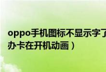 oppo手机图标不显示字了怎么办（oppo手机开不了机怎么办卡在开机动画）