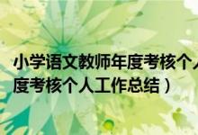 小学语文教师年度考核个人工作总结2022（小学语文教师年度考核个人工作总结）