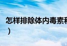 怎样排除体内毒素和油脂(怎样排除体内毒素)