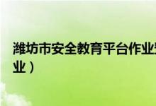 潍坊市安全教育平台作业登录入口（潍坊市安全教育平台作业）