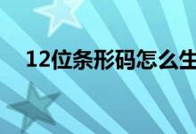 12位条形码怎么生成（条形码怎么生成）