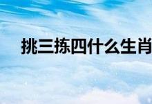 挑三拣四什么生肖（挑三拣四打一生肖）