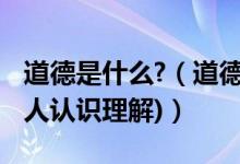 道德是什么?（道德是什么及其定义  (官方 个人认识理解)）