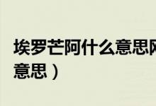 埃罗芒阿什么意思网络用语（埃罗芒阿是什么意思）