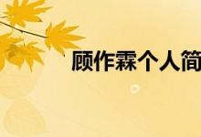 顾作霖个人简历（顾作霖简历）