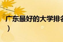 广东最好的大学排名前十名（广东最好的大学）