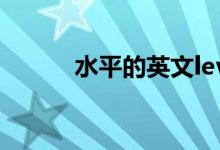 水平的英文level（水平的英文）