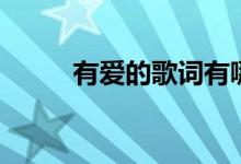 有爱的歌词有哪些（有爱的歌词）
