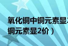 氧化铜中铜元素显2价的化学用语（氧化铜中铜元素显2价）