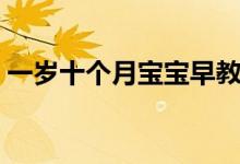 一岁十个月宝宝早教（十个月宝宝早教方法）