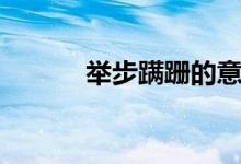 举步蹒跚的意思（蹒跚的意思）