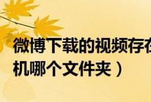微博下载的视频存在哪（微博下载的视频在手机哪个文件夹）