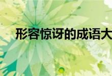 形容惊讶的成语大全（形容惊讶的成语）