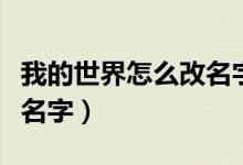 我的世界怎么改名字和头像（我的世界怎么改名字）