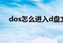 dos怎么进入d盘文件夹（dos进入d盘）