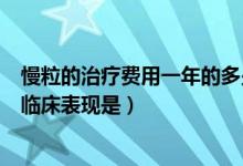 慢粒的治疗费用一年的多少钱（慢性粒细胞白血病最突出的临床表现是）