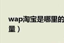 wap淘宝是哪里的流量（wap淘宝是什么流量）