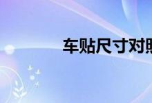 车贴尺寸对照表（车贴尺寸）