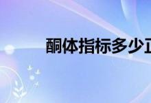 酮体指标多少正常（酮体一般指）
