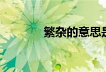 繁杂的意思是什么呢(繁杂)