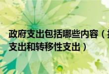 政府支出包括哪些内容(按照( )分类政府支出可分为购买性支出和转移性支出)