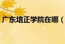 广东培正学院在哪（广东培正学院百度贴吧）