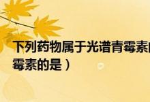 下列药物属于光谱青霉素的是什么药（下列药物属于光谱青霉素的是）